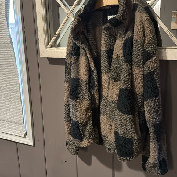 Woman fleece button up jacket - Picture 1 of 3